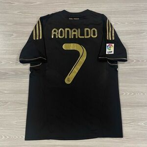 Adidas 2011/12 Real Madrid Ronaldo #7 Away Soccer Jersey Black Men’s Size Small